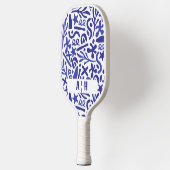 Navy blauw naadloos patroon | Modern monogram Pickleball Paddle (Links)