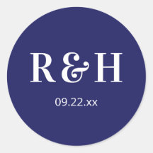 Navy blauw paar Initialen