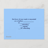 Navy Blauw patroon anker nautische bruiloft rsvp Uitnodiging Briefkaart (Achterkant)