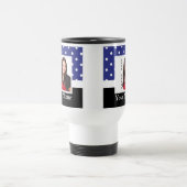 Navy blauw polka dot fotosjabloon reisbeker (Center)