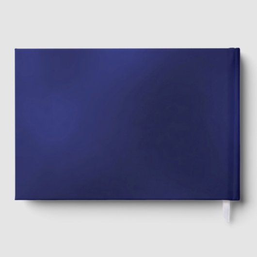 Navy blauw roos gouden script bruiloft gastenboek (Achterkant)