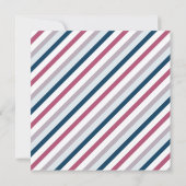Navy Blauw & Roze Baby shower Kleur Palet Kaart (Achterkant)
