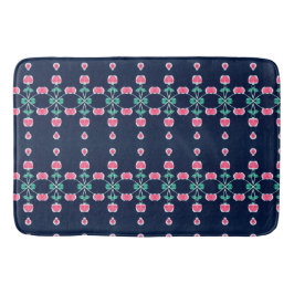 Navy Blauw Roze en Groen Badmat