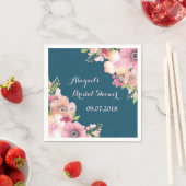 Navy Blauw Roze Vrijgezellenfeest servetten (Insitu)