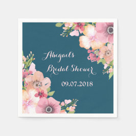 Navy Blauw Roze Vrijgezellenfeest servetten