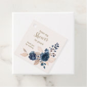 Navy blauw rozen Vrijgezellenfeest Dank u Bedankjes Labels (In situ)