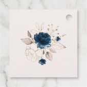 Navy blauw rozen Vrijgezellenfeest Dank u Bedankjes Labels (Achterkant)