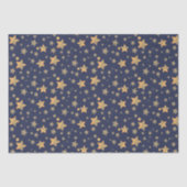 Navy Blauw Sterpatroon  Elegant Kerstmis Tissuepapier (Voorkant)