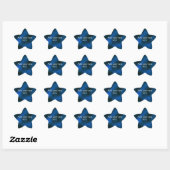 Navy Blauw Voeg Eigen Tekst Toe Ster Sticker (Vel)