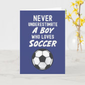 Navy-blauw Voetbal Kaarten Voor Kinderen Jongen Sp (Gele Bloem)