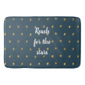 Navy Blauw Wit Goud Sterren Badmat (Voorkant)