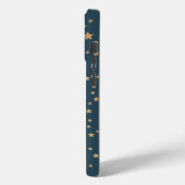 Navy Blauw Wit Goud Sterren Case-Mate iPhone Case (Achterkant / Links)