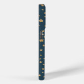 Navy Blauw Wit Goud Sterren Case-Mate iPhone Case (Achterkant / Rechts)