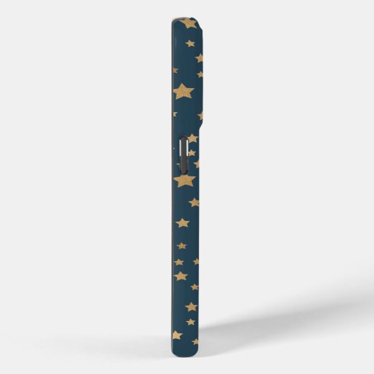Navy Blauw Wit Goud Sterren Case-Mate iPhone Case (Achterkant / Rechts)