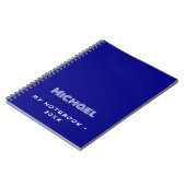 Navy blauw wit modern notitieboek (Linkerzijde)