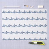 Navy Blauw wit nautisch touw golven patroon cadeau Tissuepapier (Craft)