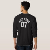 Navy Blauw & Wit Sport Jersey Naam Nummer Terug Trui (Achterkant volledig)