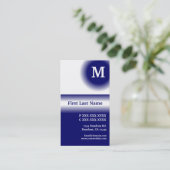Navy blauw wit vervagen verticale visitekaartjes (Staand voorkant)