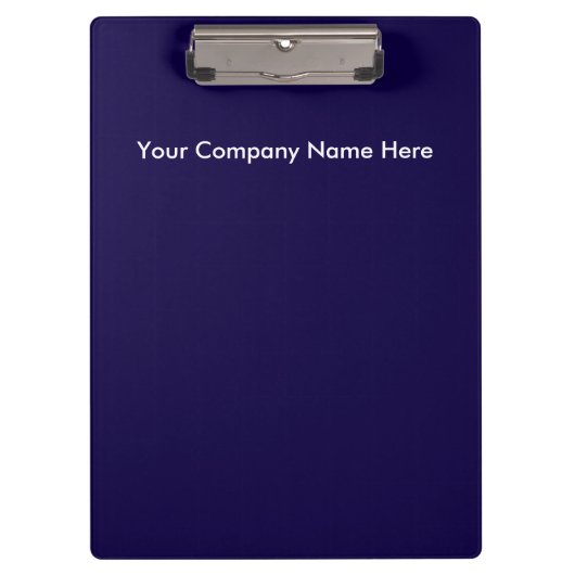Navy Blauw Witte Logo Pro klembord (Voorkant)