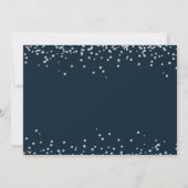 Navy Blauw Zilver Glitter Verjaardag Bedankt (Achterkant)