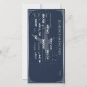Navy blauw & zilver instapkaart save the date (Voorkant)