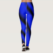 Navy/Blauw/zwart Patroon sexy yogabroek leggings (Achterkant)