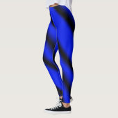 Navy/Blauw/zwart Patroon sexy yogabroek leggings (Links)