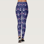 Navy Blauwe Anker Leggings (Achterkant)