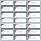 Navy Blauwe Bourgondische Bloemige Waterverf Gasta Sticker (Voorkant)