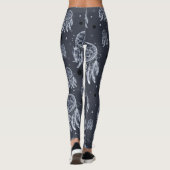Navy blauwe dromenvanger leggings (Achterkant)