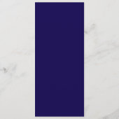Navy Blauwe en Gouden Bloemige Menu Trouwmenu (Achterkant)