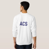 Navy Blauwe en Witte School Letters Trui (Achterkant volledig)