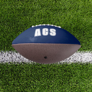 Navy Blauwe en Witte Schoolkleuren Team American Football