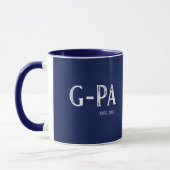 Navy Blauwe G-Opa Oprichtingsjaar Mok (Links)