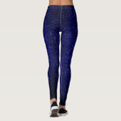 Navy Blauwe Glitters Leggings (Achterkant)