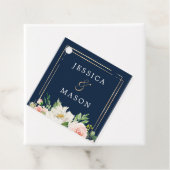 Navy Blauwe Gouden Bedankkaartje Bedankjes Labels (In situ)