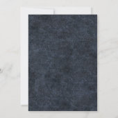 Navy Blauwe Gouden Glitter Trouw Verlovingsfeest Kaart (Achterkant)