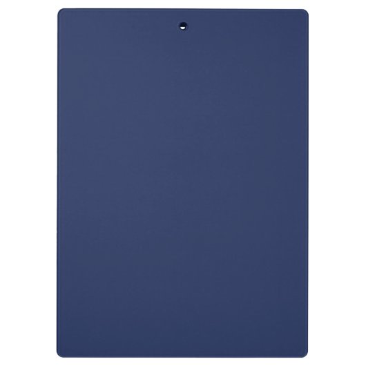 Navy Blauwe Gouden Moderne Script Meisjesachtige M Klembord (Achterkant)