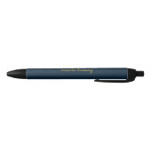 Navy Blauwe Gouden Script | Stijlvol Modern Monog Zwarte Inkt Pen (Bodem)