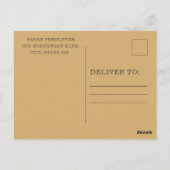 Navy Blauwe Gouden Slingerlichten Verloving Feest Briefkaart (Achterkant)