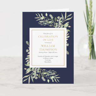 Navy Blauwe Groene Fourniture Levensviering Funera