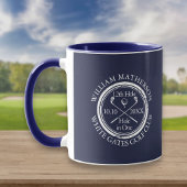 Navy Blauwe Hole-in-One Gepersonaliseerde Golfmok Mok