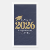 Navy Blauwe Klas Van 2026 Servet (Voorkant)