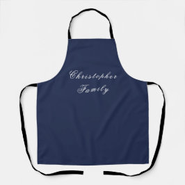 Navy Blauwe Kleur Aangepaste Naam Schort