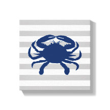 Navy Blauwe Krab Grijs en Witte Strepen