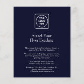 Navy Blauwe Logo | Modern Ondernemingsmarketingont Flyer (Achterkant)