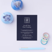 Navy Blauwe Logo | Modern Ondernemingsmarketingont Flyer (Enkel)