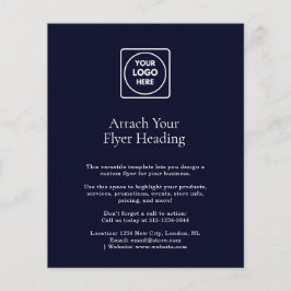 Navy Blauwe Logo | Modern Ondernemingsmarketingont Flyer
