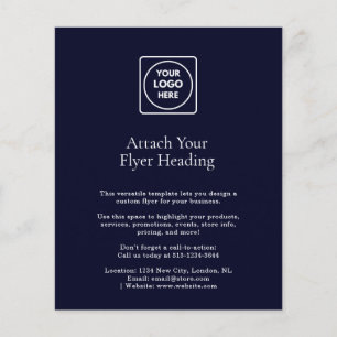 Navy Blauwe Logo   Modern Ondernemingsmarketingont Flyer