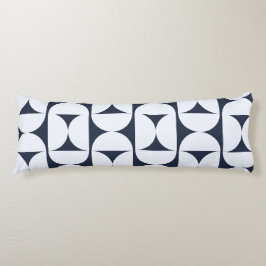 Navy Blauwe Mod Geometrische Boog Patroon Kussen